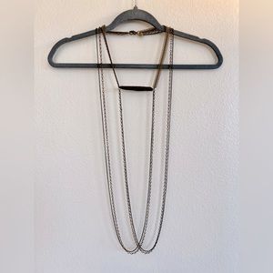 Luv Aj Criss Cross Crystal Bodysuit (Bronze and Gold)